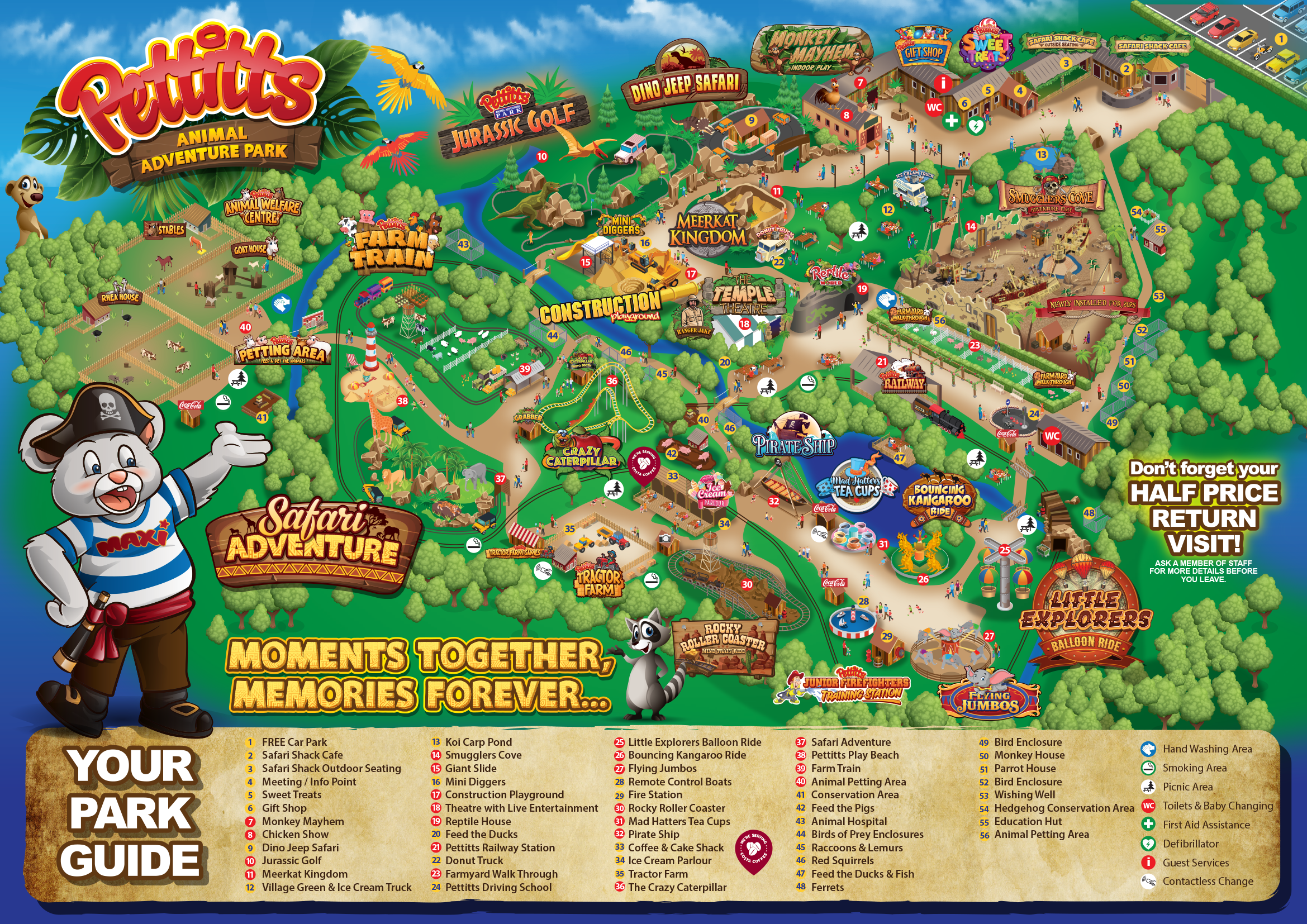 Pettitts Animal Adventure Park Map 2026